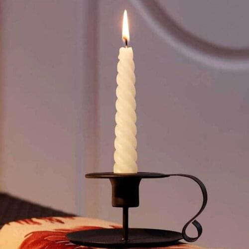 2pcs/pack European style metal candle holders stand cast Iron home decoration art decor accent Home Decor
