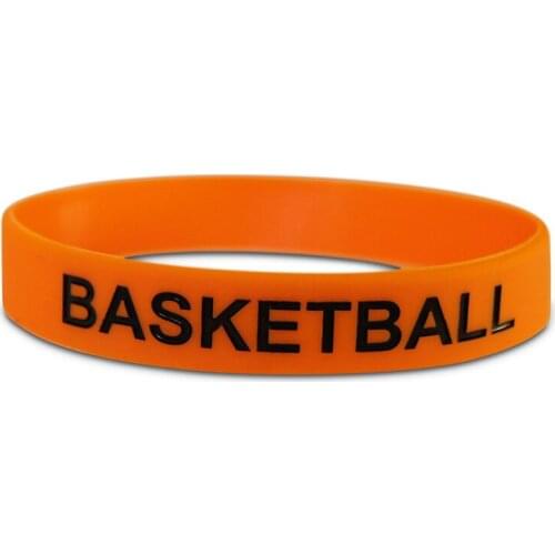 300 pcs playing Basketball sport silicone wristband bracelet