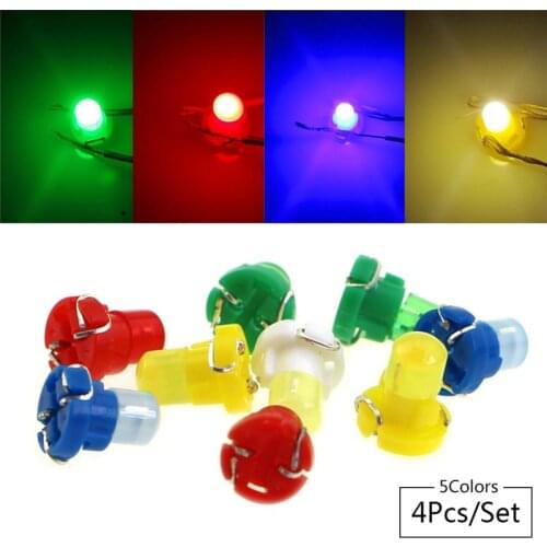 4Pcs Bulb Car Light Low Consumption High Bright Durable T3 3D COB LED Wedge Instrument Cluster Panel Lamp Gauge Dashboard#291211