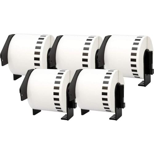 5X for Brother DK-22205 Printer Labels 62Mm Roll+Spool for QL-560 QL-570