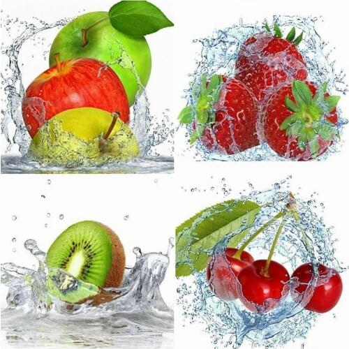 5D DIY Diamond Painting fruit Full Round/Square Diamond Embroidery apple Strawberry Mosaic Picture Of Rhinestone Decor Home