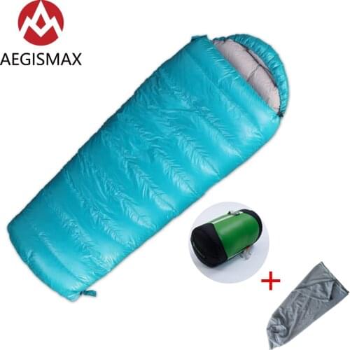 AEGISMAX KID Series Outdoor Camping Urltra-light Mummy keep warm White Goose Down Children Down Sleeping Bag
