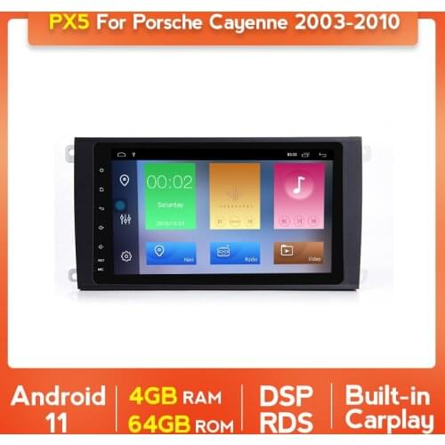 4G+64G Android 11 Carplay Auto Car Multimedia GPS For Porsche Cayenne 2003-2010 S GTS Turbo Diesel Radio Stereo DVD Player Wifi