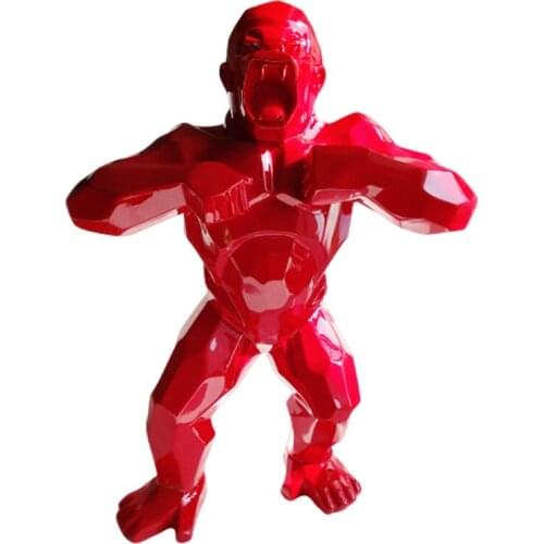 BIG16 INCH GORILLA MONKEY CREATIVE HOME DECOR LIVING ROOM DESKTOP OFFICE DECORATIVE RESIN BOX SCULPTUREroom