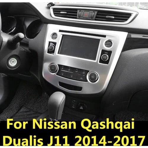For Nissan Qashqai Dualis J11 2014-2017 Car Interior Navigation Control Panel air conditioner outlet Decorative Frame Cover Trim