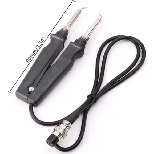 902 ESD SMD Double Soldering Iron Tweezer Handle Clip Heating Plier Soldering Station Accessories
