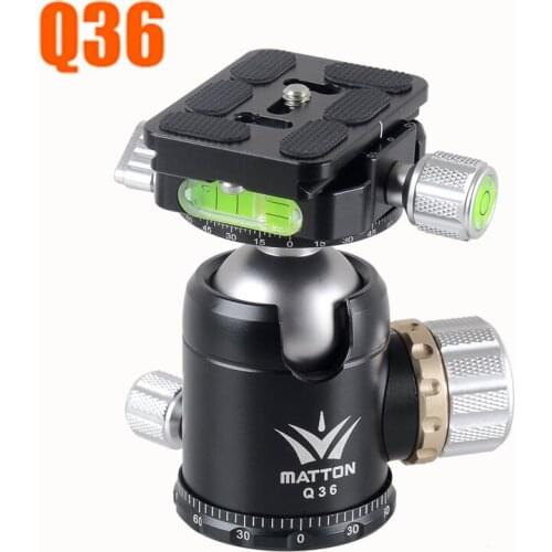 Matton Q36 Tripod Head and Quick Release Plate interface 1/4 & 3/8 inch For Manfrotto Gitzo RRS ARCA-SWISS KIRK Wimberley Benro