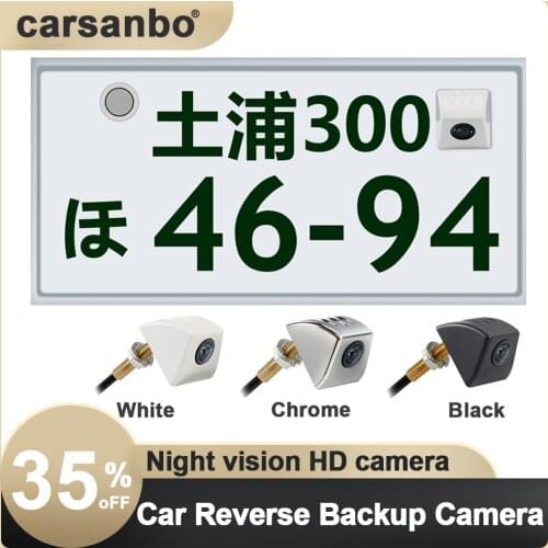 Carsanbo HD Night Vision Vehicle Rear View Reverse Camera Reversing Auto Parking Monitor Waterproof 130 Degree HD Video