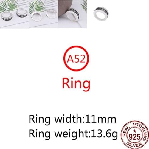 A52 925 sterling silver ring jewelry retro personality cross anchor shape punk fashion style couple shape gift for friends