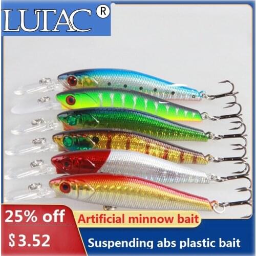 LUTAC minnow bait Jerkbait fishing lures fishing silicone fish bait abs plastic