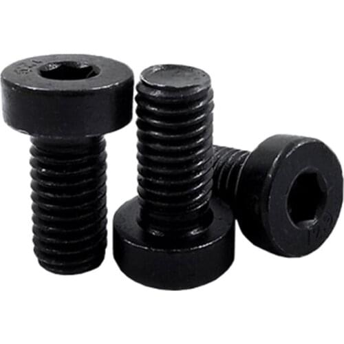 M10 Hex Socket Screw Thin Cylindrical head Bolt Black Screws DIN7984 16mm-55mm Length Grade 12.9