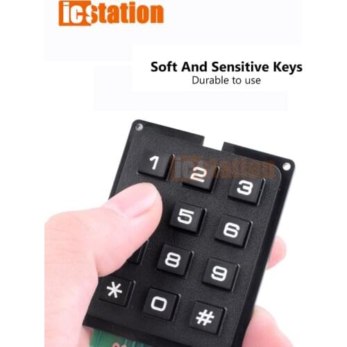 4x4 3x4 Matrix Keyboard Keypad Module Use Key PIC AVR Stamp Sml 4*4 3*4 Plastic Keys Switch for Controller
