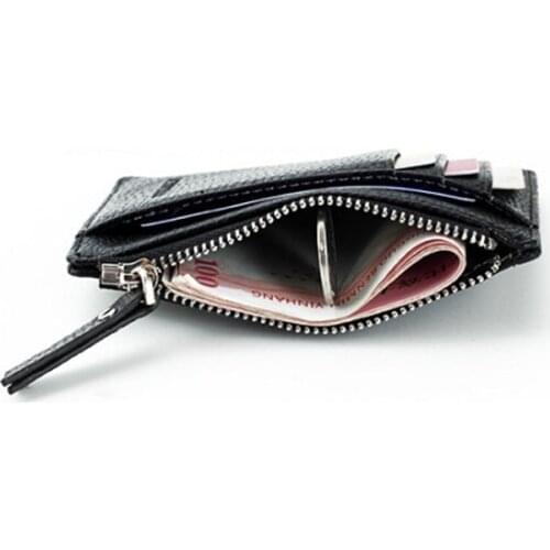Wallet Mini PU Leather Card Holders Credit Cards Slots Purse Small Men Carteira Women Zipper Coin Pocket Short Ultra Thin Wallet