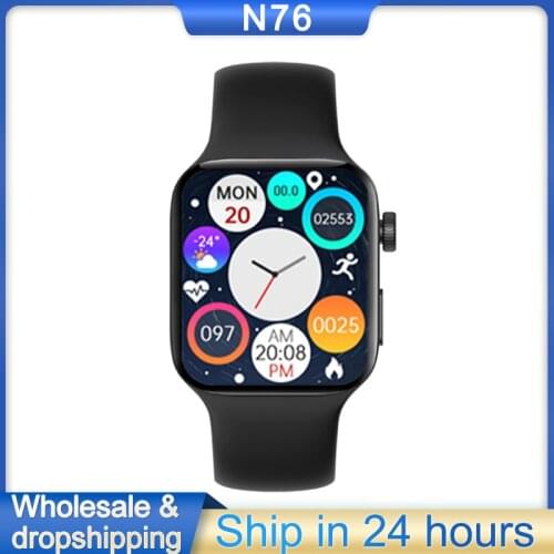 Relogio Smart Watch N76 1.75 Inch Call Series 7 Wireless Charging Double Button Smartwatch Music Playing PK IWO 7 W37 IWO 13 PRO
