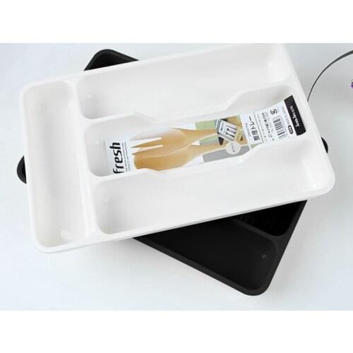 Cutlery Organizer Box Kitchen Drawer Organizer Separation Finishing Storage Box Eco-Friendly PP Kitchen Spoon Knife Cutlery Tray