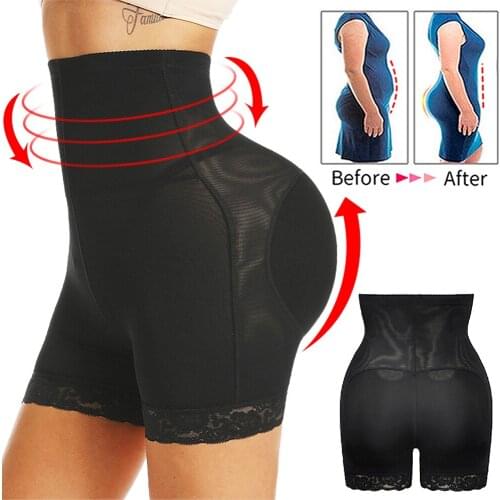 FAKE ASS Womens Butt and Hip Enhancer Booty Padded Underwear Panties Body Shaper Seamless Butt Lifter Panty Boyshorts Shapewear
