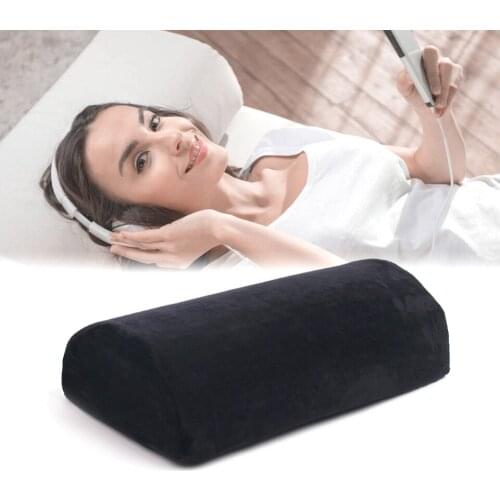 NEWCOME Half Round Multi-Function Pillow Ankle Support Relief Memory Foam Pad Sleeping Round Pillow Shelf Eyelash Makeup Tools