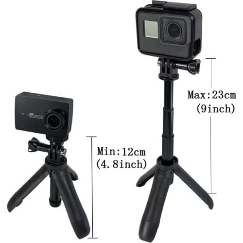 Portable tripod selfie stick desktop bracket +Hidden Built-in Monopod Tripod Combo For Xiaomi Yi 4K Sony Gopro Hero 5 6 7 Shorty