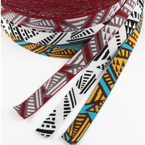 Rubber Band 25mm Colorful Hot Stamping Elastic Bands DIY Webbing Apparel Bags Sewing Accessories 1Meter