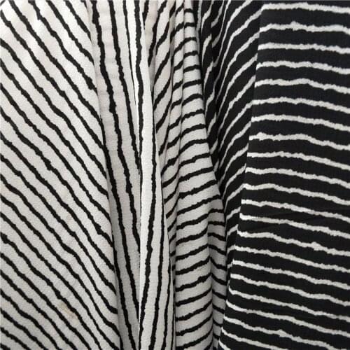 Chiffon material Stripe dropping breathable scarf blouse DIY craft fabric 1 yard