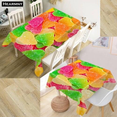Custom Candy Tablecloth Waterproof Oxford Fabric Square/Rectangular Tablecloth For Wedding Table Cloth Cover TV Covers