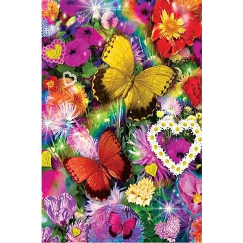 YIKEE diamond painting butterfly round rhinest Full Round 5D DIY Diamond Embroidery Mosaic Rhinestone Decoration Home y619