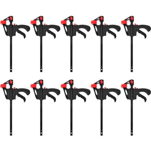 1/2/5/10pcs 4 inch Woodworking F Clamp Clip Grip Quick Ratchet Release Bar Clamp DIY Carpentry Hand Tool Clamps Gadget Tool