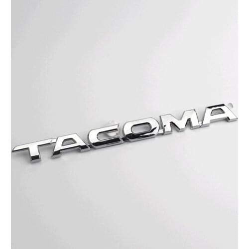 1PC ABS Plastic Chrome TACOMA Auto Emblem Badge Sticker Emblema Embleme