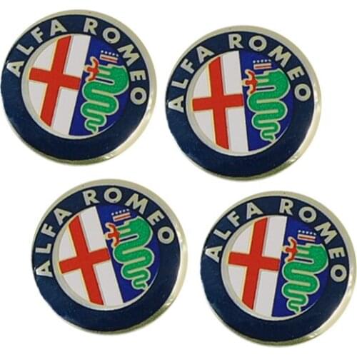 5 Pcs 14mm Aluminum Car Emblem Key Sticker Accessories For Alfa Romeo Giulia Stelvio Giulietta Spider GT Mito