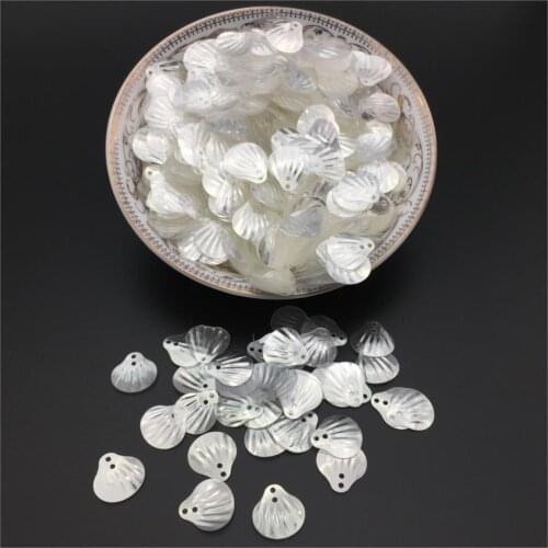 50g 18mm Shell Sequins Loose PVC Paillettes for Crafts Children Sewing DIY Dress Clothing Accessories Crystal White Confetti