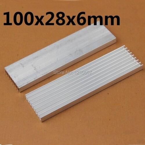 10 pieces lot Aluminum Heat sinks Cooling Heatsink IC LED Cooler 100x28x06mm