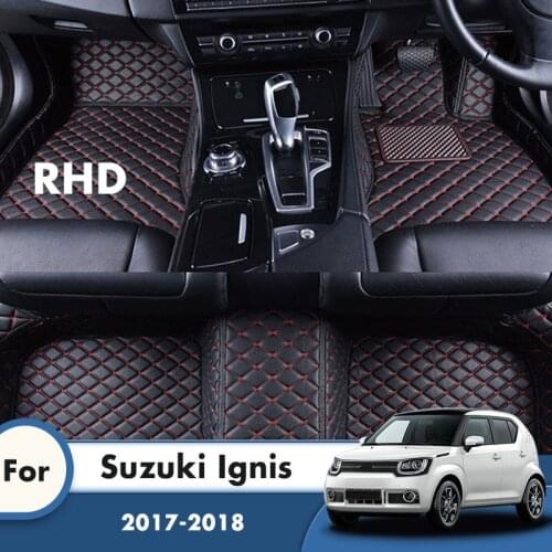 RHD Car Floor Mats For Suzuki Ignis 2018 2017 Car Accessories Interior Decoration Carpets Car Styling Foot Pads Cover Rugs