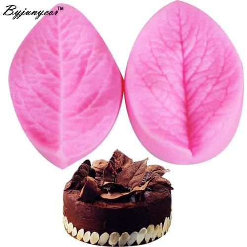 Byjunyeor M450 Large Rose Leaf Petal Silicone Cake Mold 3D Fondant Decoration Mould For Kitchen Baking Cake Tool7*4.9*1.8cm