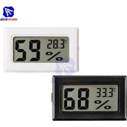 Diymore Mini LCD Digital Temperature Humidity Meter 10%-99%RH -50℃ -60℃ Gauge Thermometer Hygrometer for Greenhouse/Household