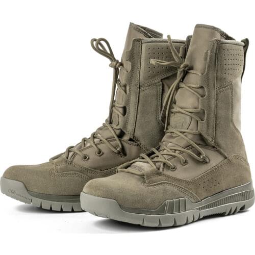 CQB.SHE Military Boots Green Tactical Boots Men Rubber Mid-Calf Combat Boots