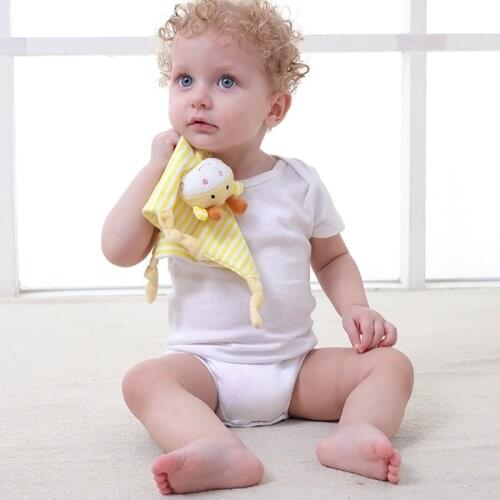 C5AF Baby Soother Appease Towel Soft Plush Animal Doll Teether Infant Comfort Blanket
