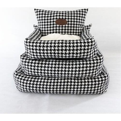Dog Sofa Bed Plaid Design Pet Cozy Warm Nest Bed Top Quality Comfortable Soft Mats Sleeping Beds For Cat