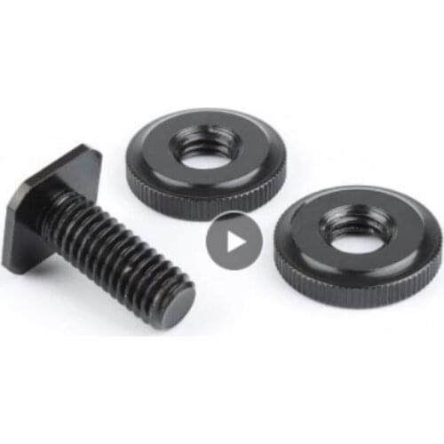 Double Nut Cold Shoe Tripod Mount To Flash Hot Shoe Screw Adapter 1/4 Inch For GoPro Hero 5 Action DSLR Camera Photo Studio Part