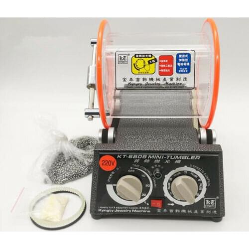 KT-6808 Mini Rotary tumbler Gold and silver jewelry drum polishing machine