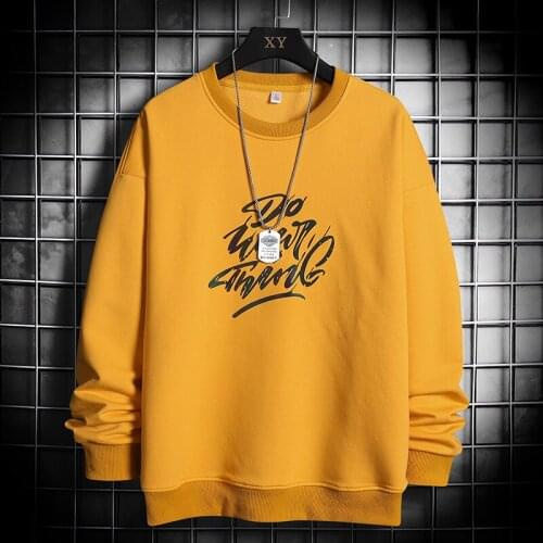 GlacialWhale Printed Crewneck Sweatshirt Men 2021 Autumn Oversized Japanese Streetwear Hip Hop Hoodie Men Sweatshirts Hoodies