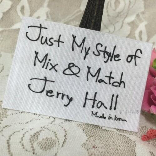 Customized 500pcs/lot clothing labels , printed Cotton Label, Sewing Fabric printed cotton Labels custom made by your logo