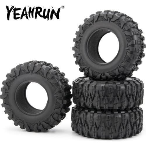 YEAHRUN Wear-resisting Dragon Claw Rubber Tires Tyre for Axial SCX10 90046 D90 TRX4 1/10 RC Off-road Car 2.2 inch Wheel Rims