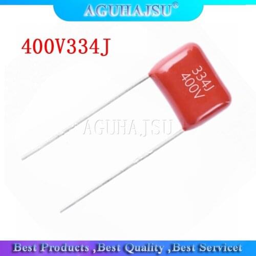 10PCS 400V334J 0.33UF Pitch 10mm 400V 330NF 334 CBB Polypropylene film capacitor