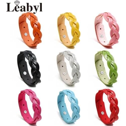 Leabyl Dropshipping Classic Colorful Cow Leather Strap Vintage Wrap Bracelet Gift Handwork Weave Bowknot Punk Bracelet Pulseras