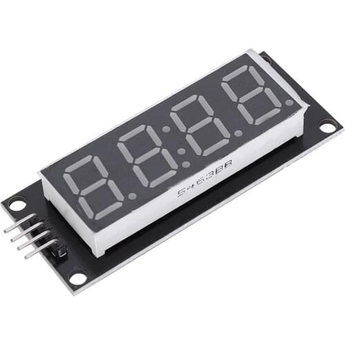 LED Display Tube Module 4-Digit 7-Segment for 2-Pin Digital I/O Connection Components Display Tube Module