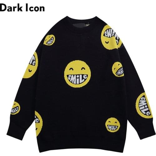 Dark I con Cartoon Sweater Men Pullover Knitwear Mens Sweaters Couple Clothing