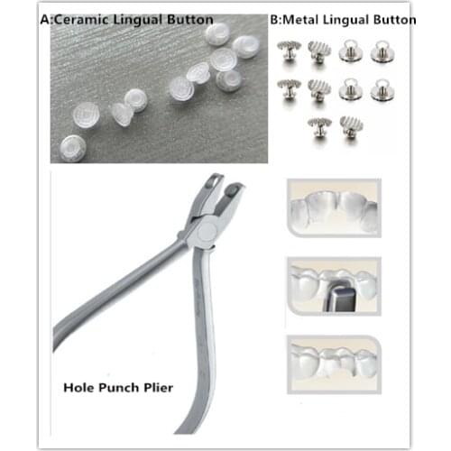Set Orthodontic Clear Aligner Plier Punch Hole Thermal Forming Forcep Invisable Retainer Dental Half Moon Cutout Lingual Hole