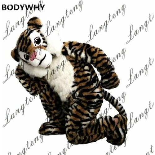 New Christmas Carnival Performance Costume Halloween Plush Tiger Cosplay Suit Birthday Party Adult Use Advertising Parade Mascot