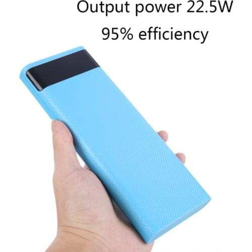 Detachable 22.5W Dual USB LCD Display DIY 8x18650 Battery Case PowerBank Shell Portable External Box Powerbank Protector