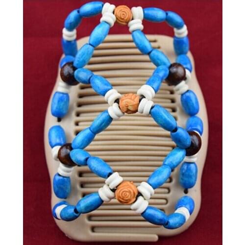 Light blue beads magic comb Stretchy acrylic Hair Ornament Magic Hair Comb 20 pcs/lot free shiping